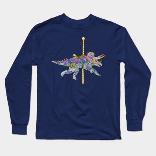 Carousel Dinosaur Triceratops Long Sleeve T-Shirt